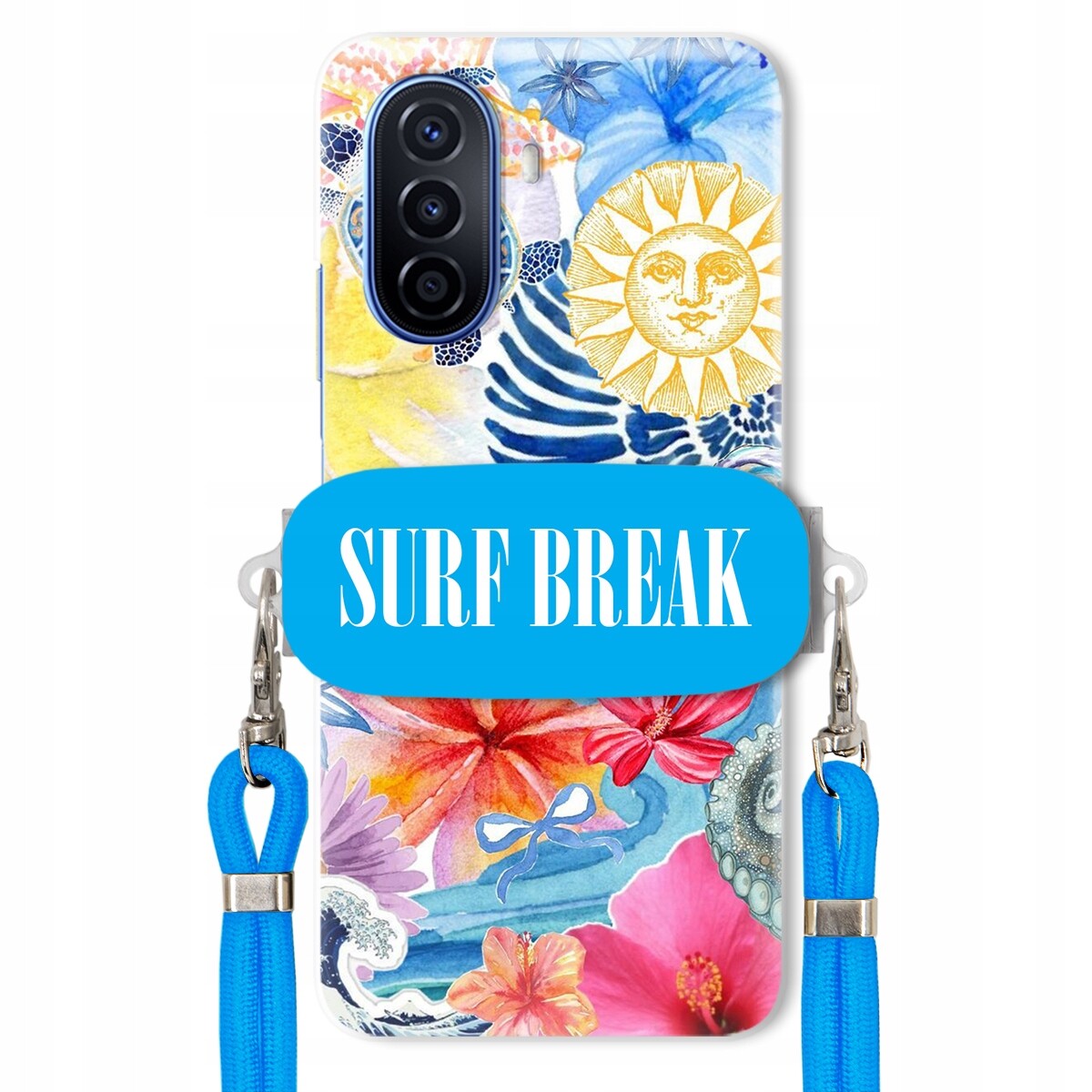 Pouzdro pro Huawei Nova Y70 Crossbody vodítko modré držák Surf Break Lata