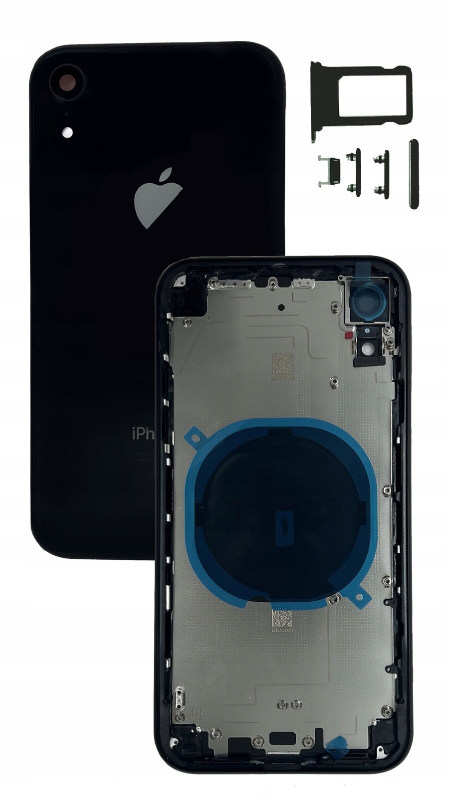 Kompletní pouzdro Černé pro Apple iPhone Xr, tělo rámeček zadní kryt