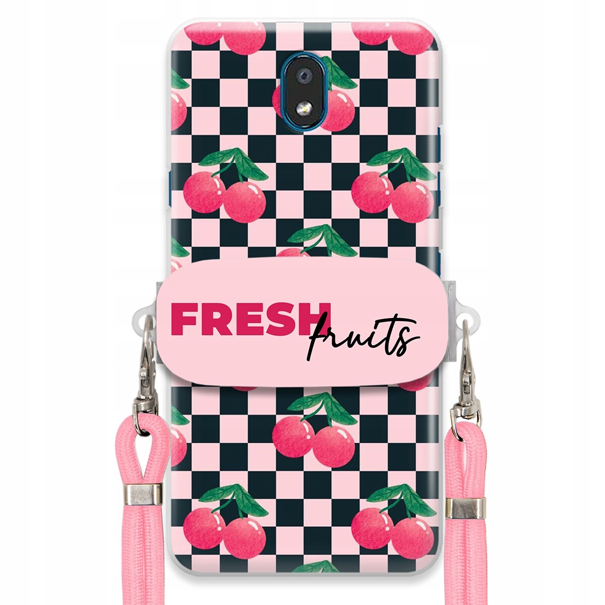 Pouzdro pro Lg K30 2019 Vodítko Pink Crossbody Držák na šachovnici Fresh Fruits