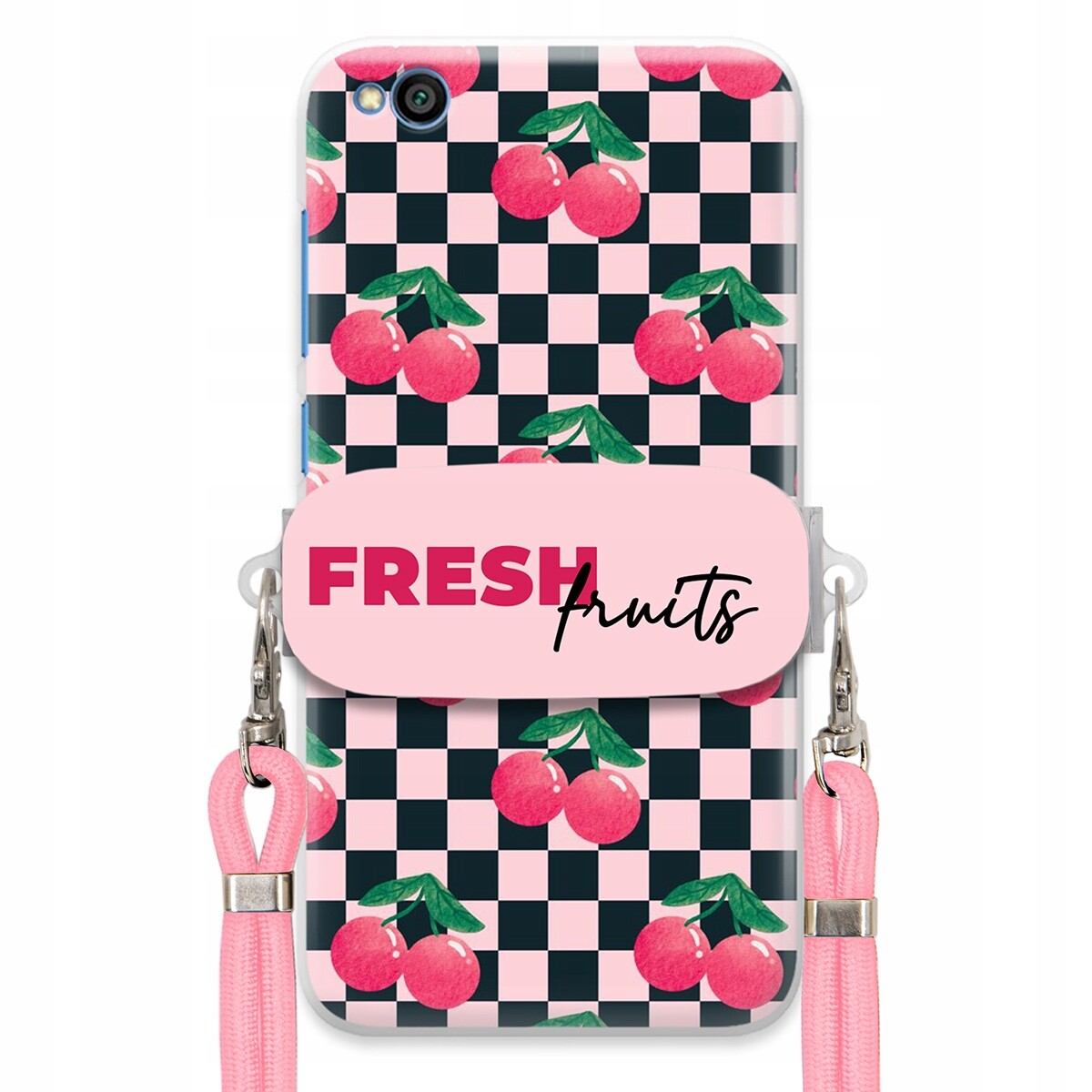 Pouzdro pro Xiaomi Redmi Go Crossbody vodítko Držák Šachovnice Fresh Fruits