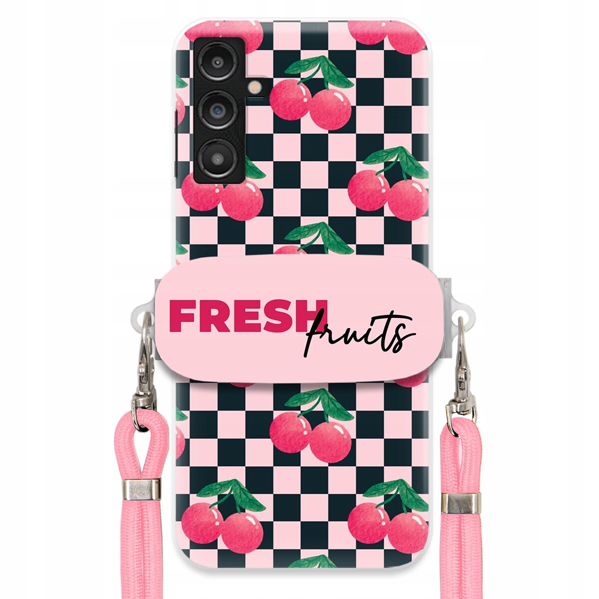Pouzdro pro Samsung A14 5G Crossbody vodítko držák na šachovnici Fresh Fruits