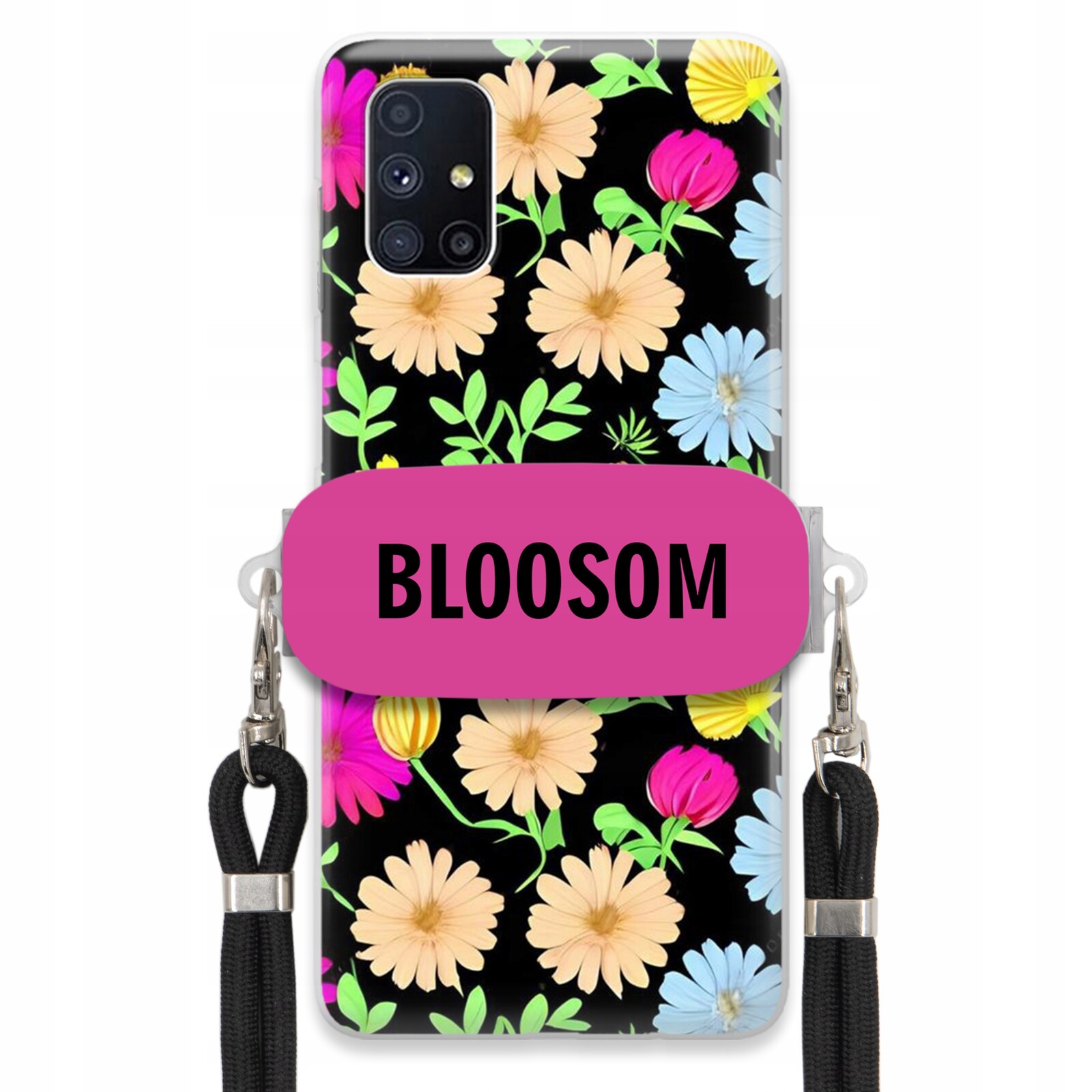 Pouzdro Crossbody Držák Pro Samsung M51 Kryt Case Květiny Bloosom Flower