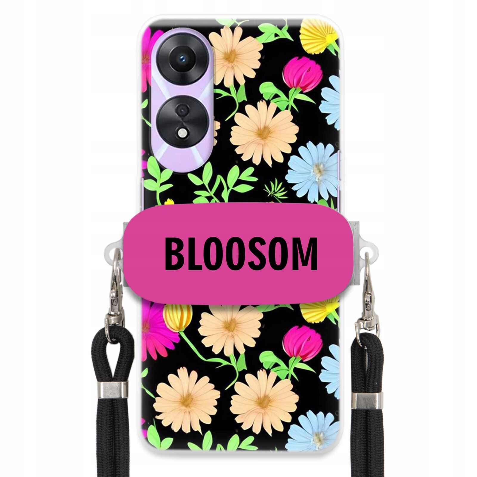 Pouzdro Crossbody Držák Pro Oppo A58 5G Kryt Case Květiny Bloosom Flower