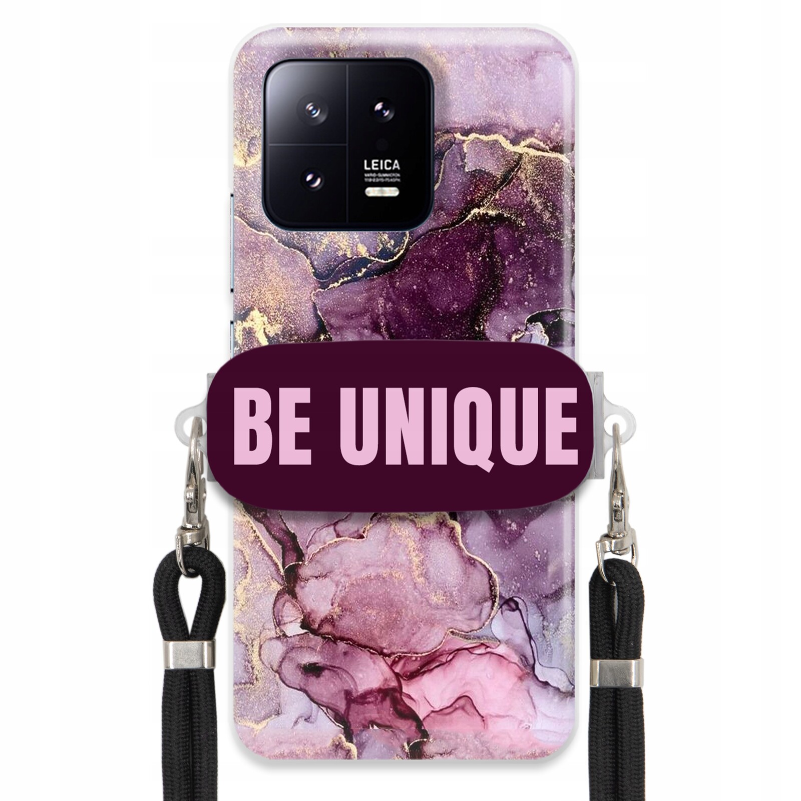 Pouzdro pro Xiaomi 13 Pro Case Uchywt Šňůra Černá Fialová Mramorová