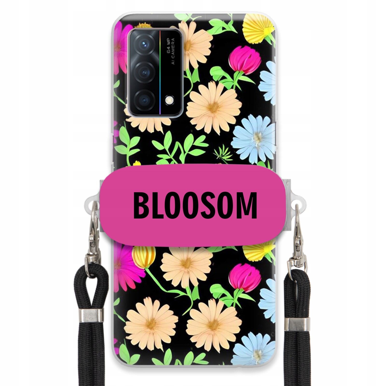 Pouzdro Crossbody Držák Pro Oppo K9 5G Kryt Case Květiny Bloosom Flower