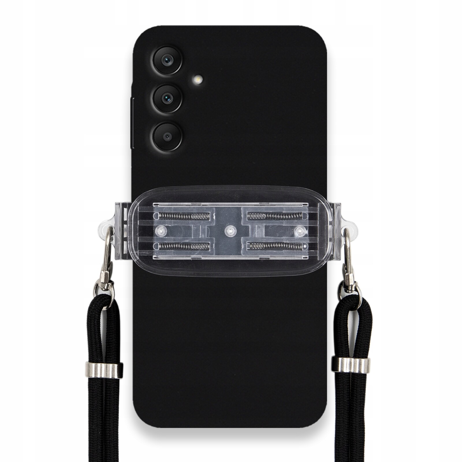 Pouzdro Pro Samsung A25 5G Smooth Černé Pouzdro Univerzální Držák Černá Šňůra