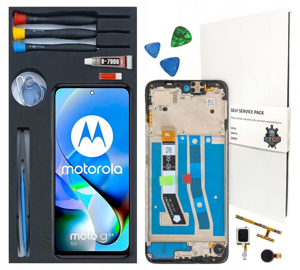 Displej pro Motorola G54 Kompletní opravná sada pro LCD Rámeček Originál Zila