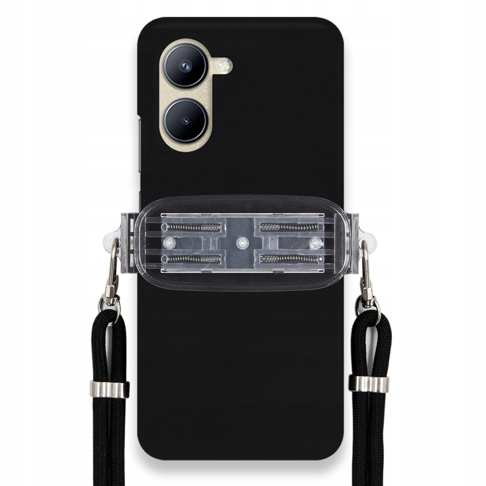 Pouzdro Pro Realme C33 Smooth Case Ochrana Univerzální Držák Černá Šňůrka