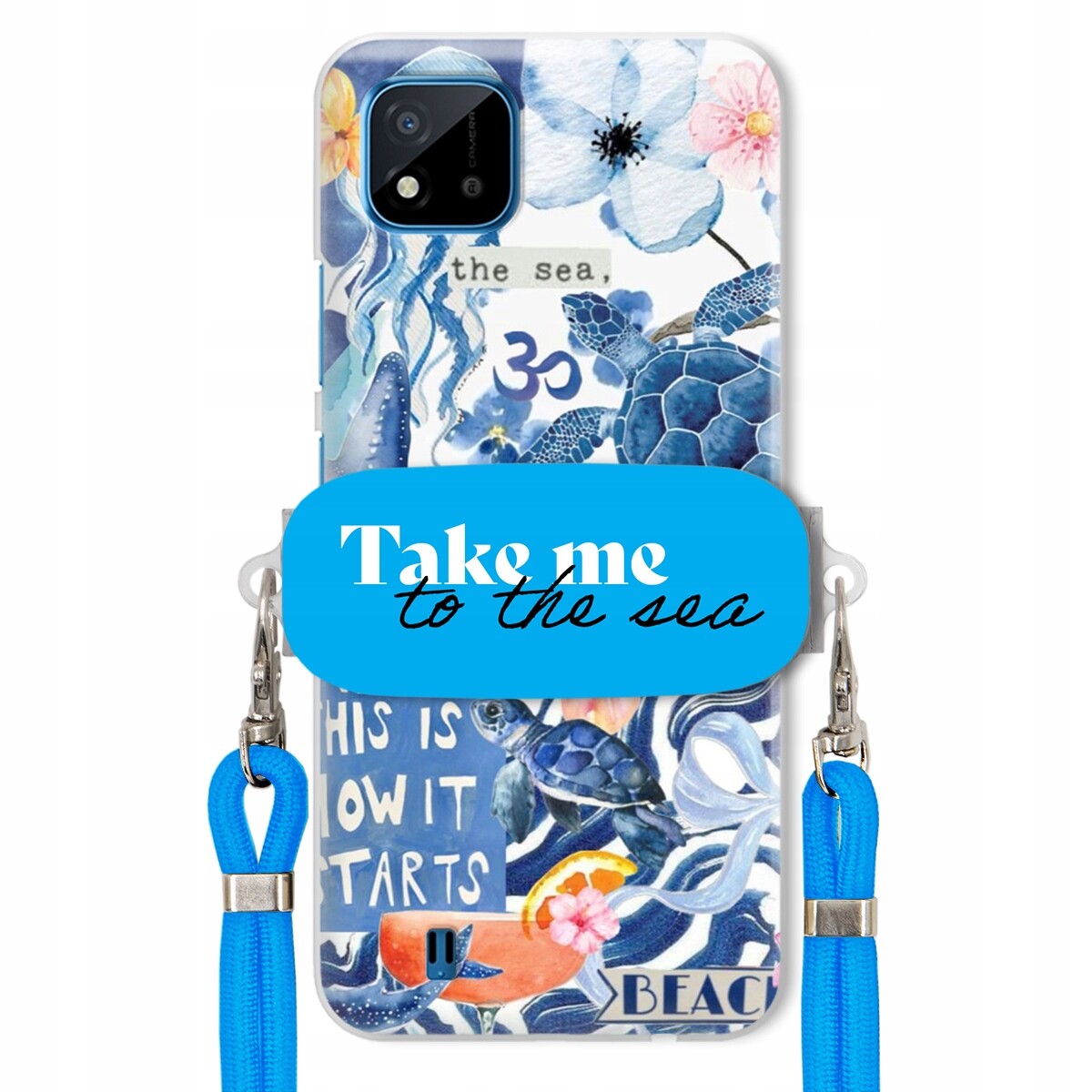 Pouzdro pro Realme C11 2021 Premium Vodítko modré Držák Take Me To The Sea