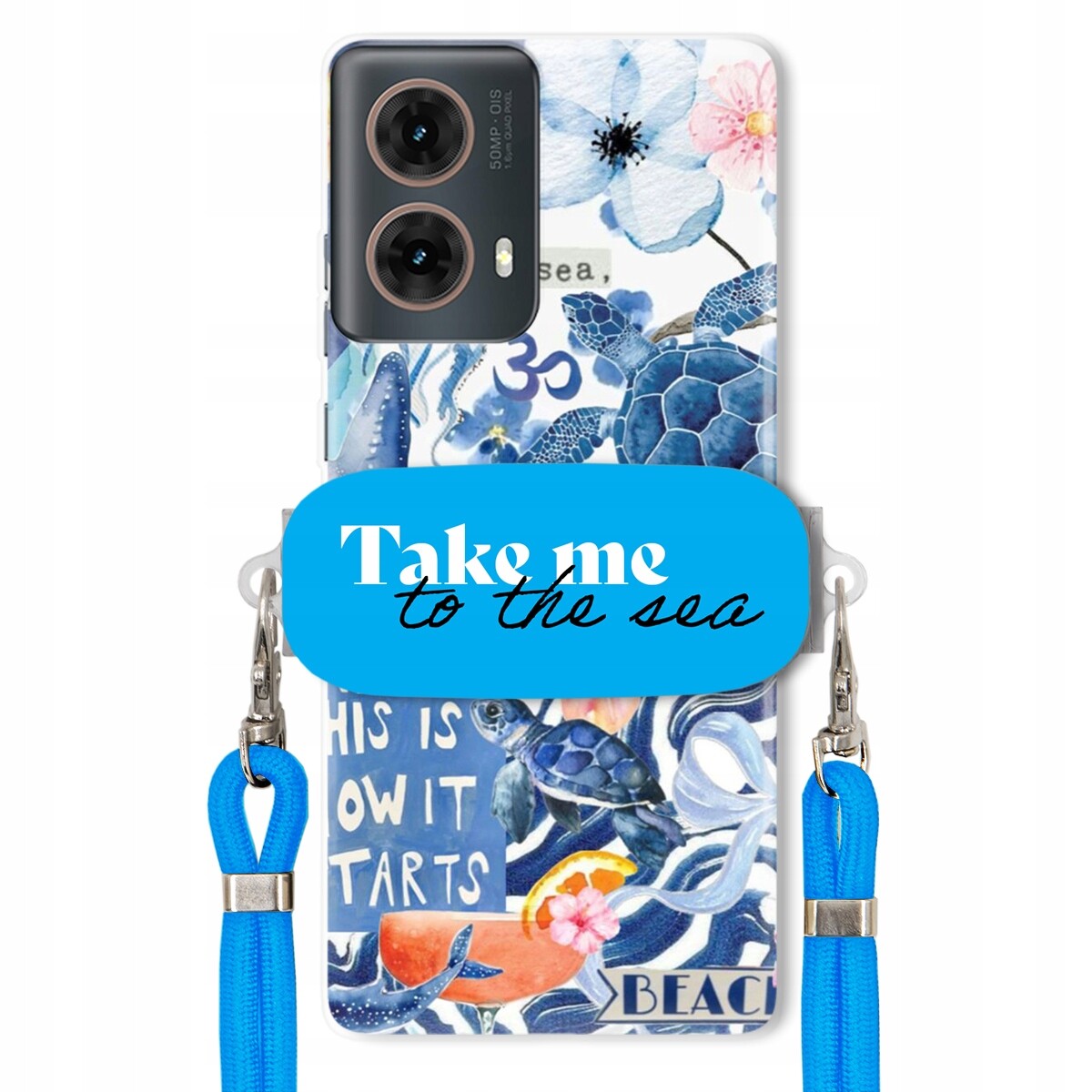 Pouzdro pro Motorola G85 Premium Vodítko modré Držák Take Me To The Sea