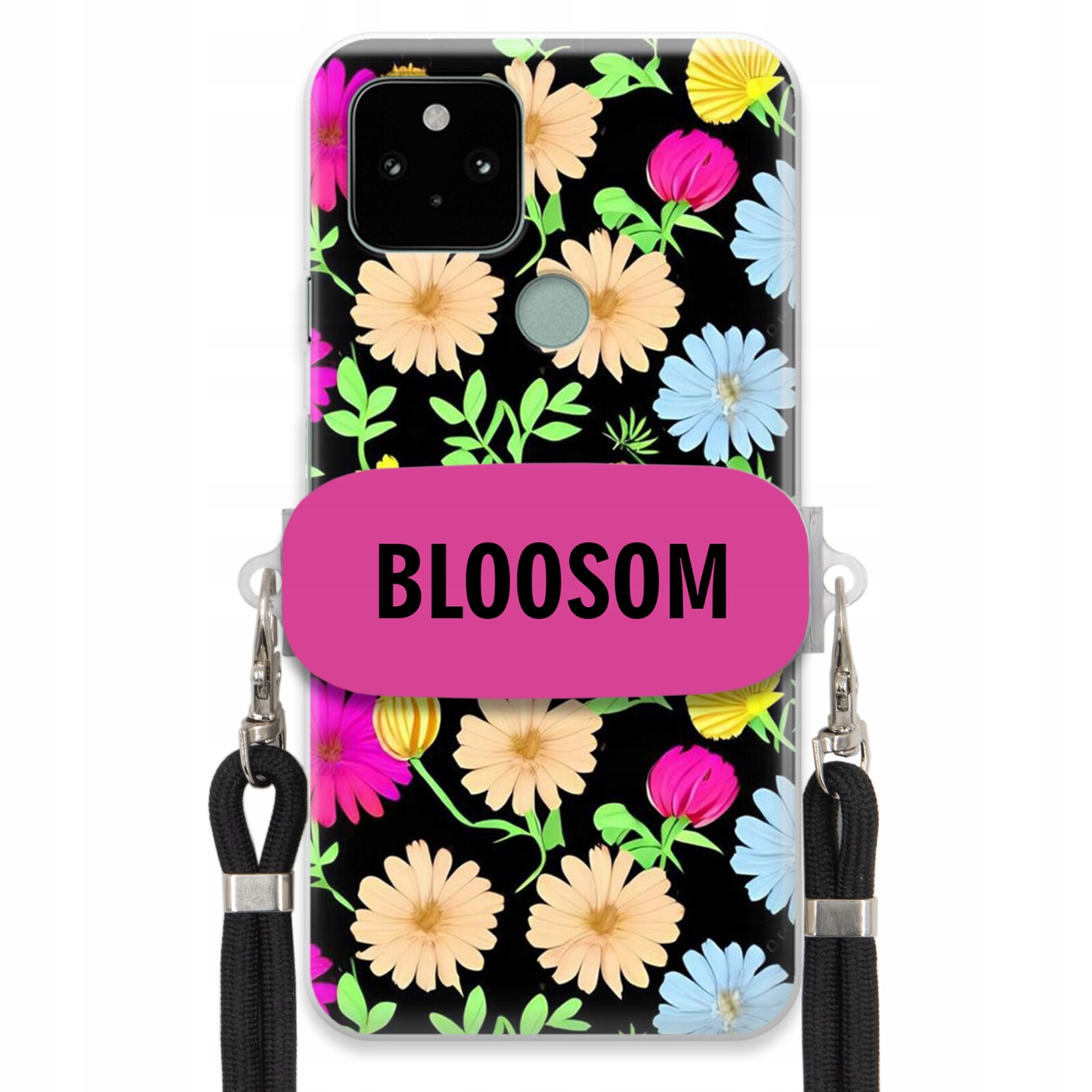 Pouzdro Crossbody Držák Pro Google Pixel 5A Kryt Case Květiny Bloosom Flower