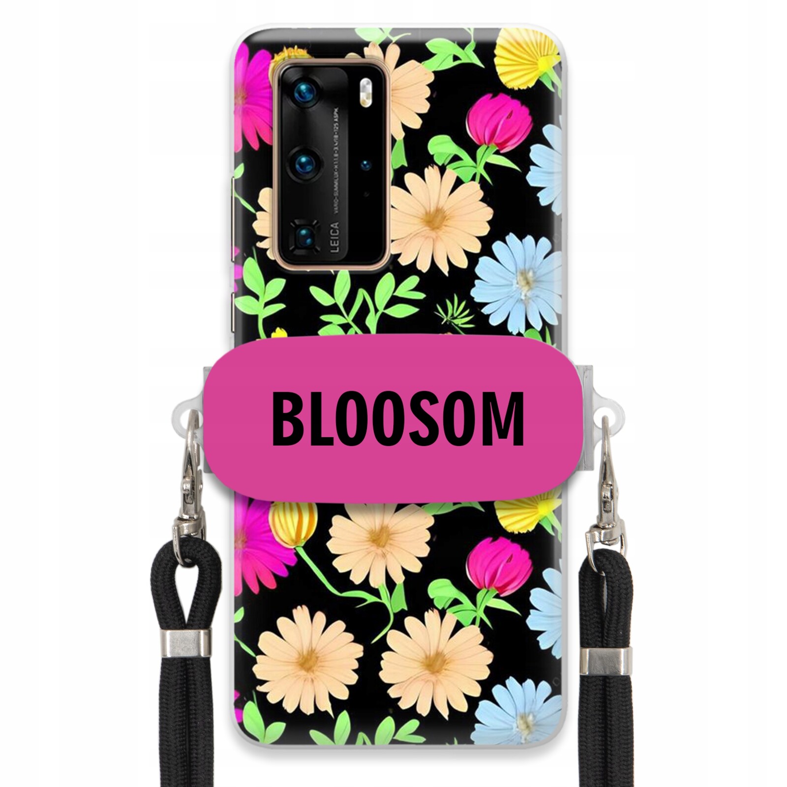Pouzdro Crossbody Držák Pro Huawei P40 Pro Kryt Case Květiny Bloosom Flower