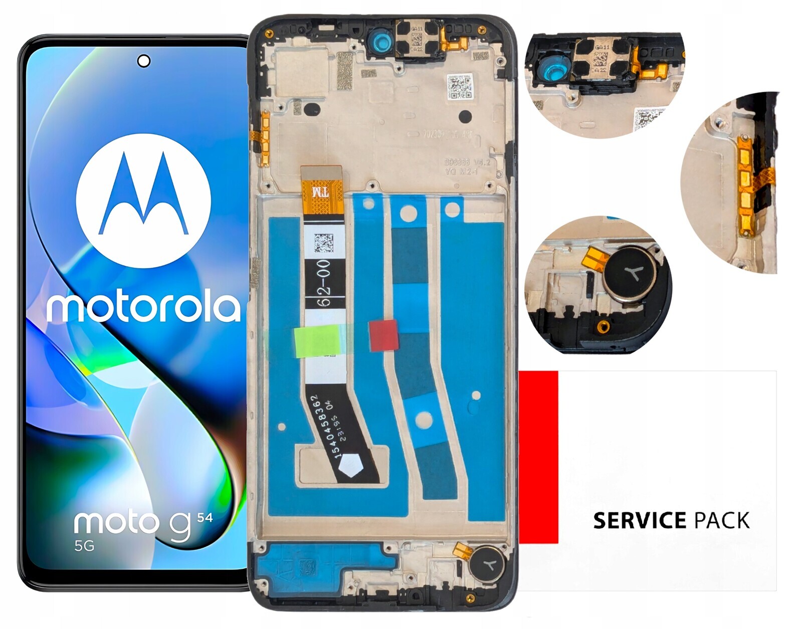 Originální displej Zila pro Motorola Moto G54 Rámeček LCD displej XT2343-1