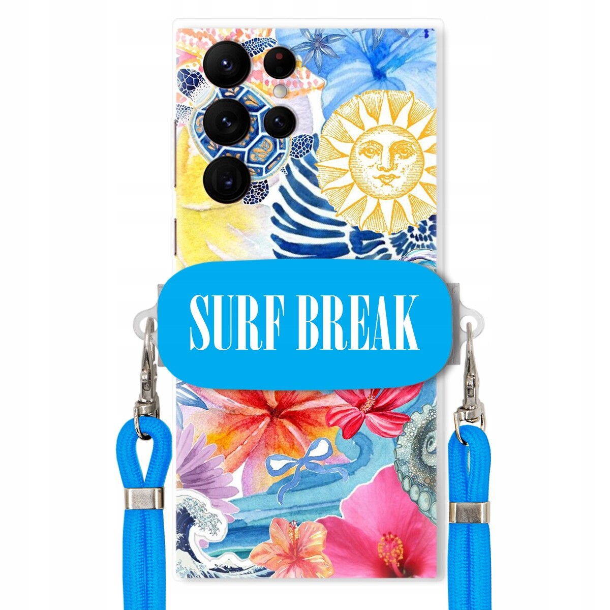 Pouzdro pro Samsung S22 Ultra Crossbody vodítko modré držák Surf Break Lata