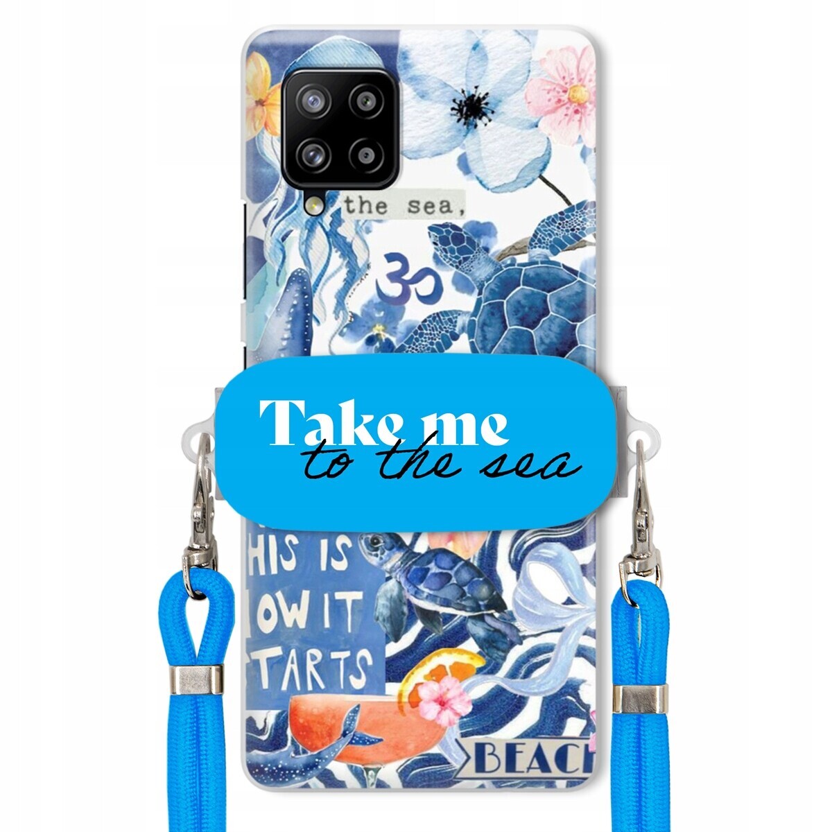 Pouzdro pro Samsung A42 5G Premium Vodítko modré Držák Take Me To The Sea