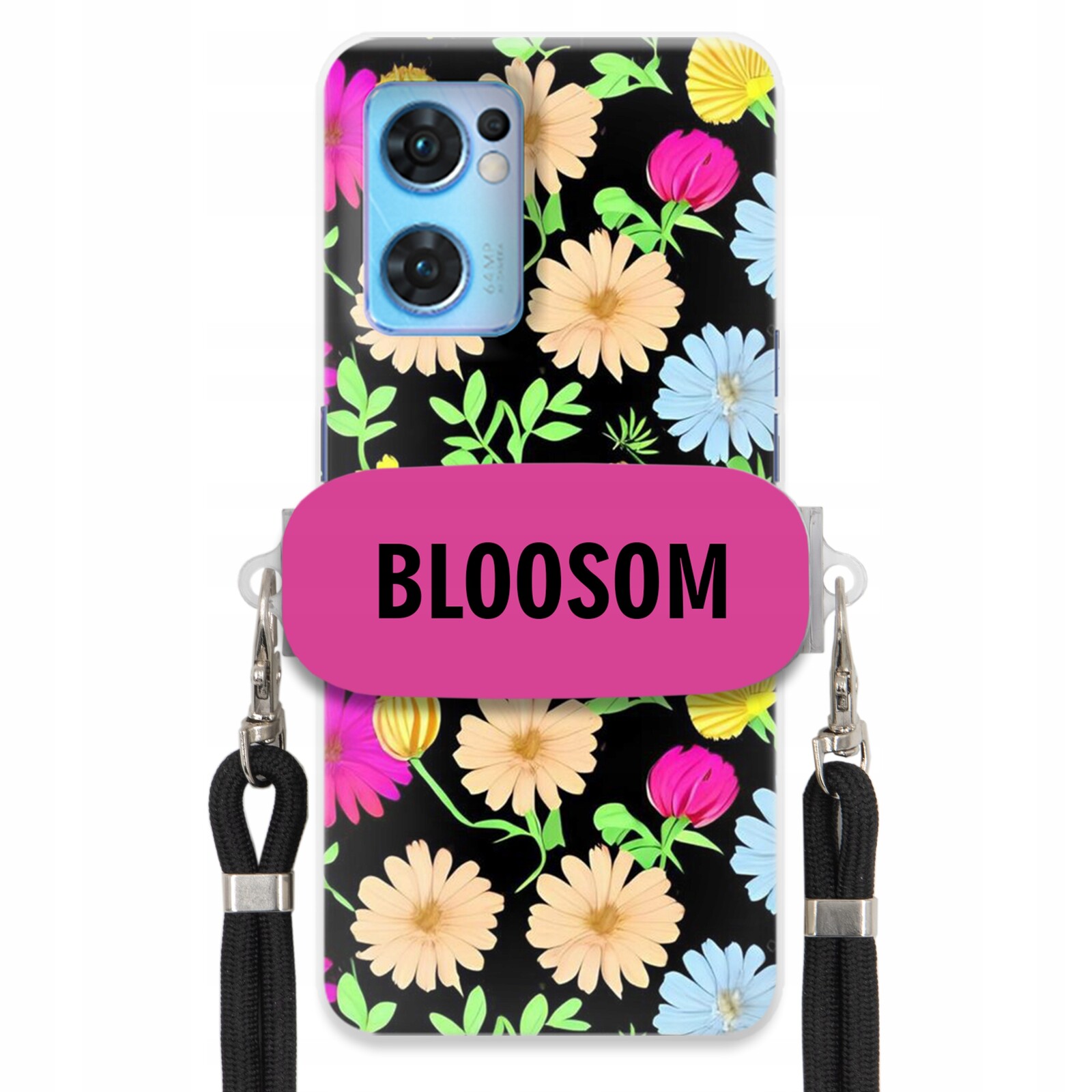 Pouzdro Crossbody Držák Pro Oppo Reno 7 Pro Kryt Case Květiny Bloosom Flower