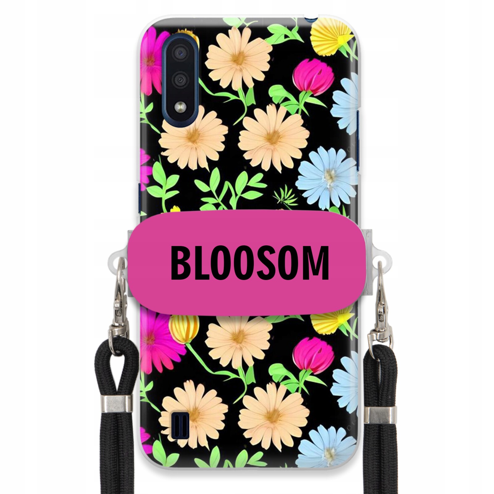 Pouzdro Crossbody Držák Pro Samsung M01 Kryt Case Květiny Bloosom Flower