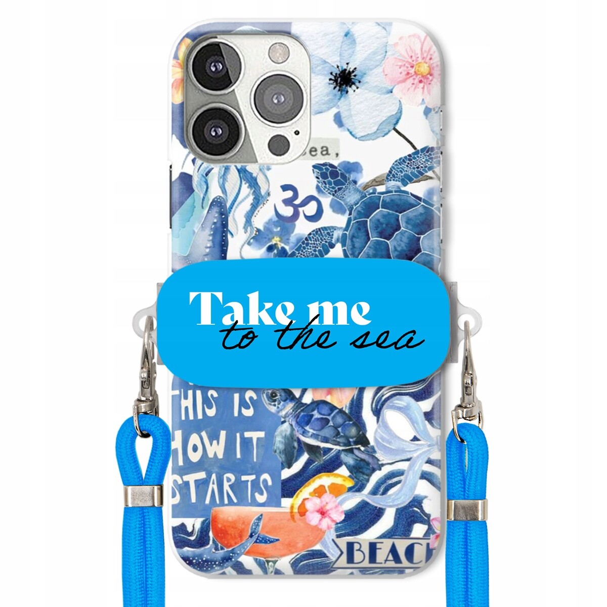 Pouzdro pro iPhone 13 Pro Premium Vodítko modré Držák Take Me To The Sea