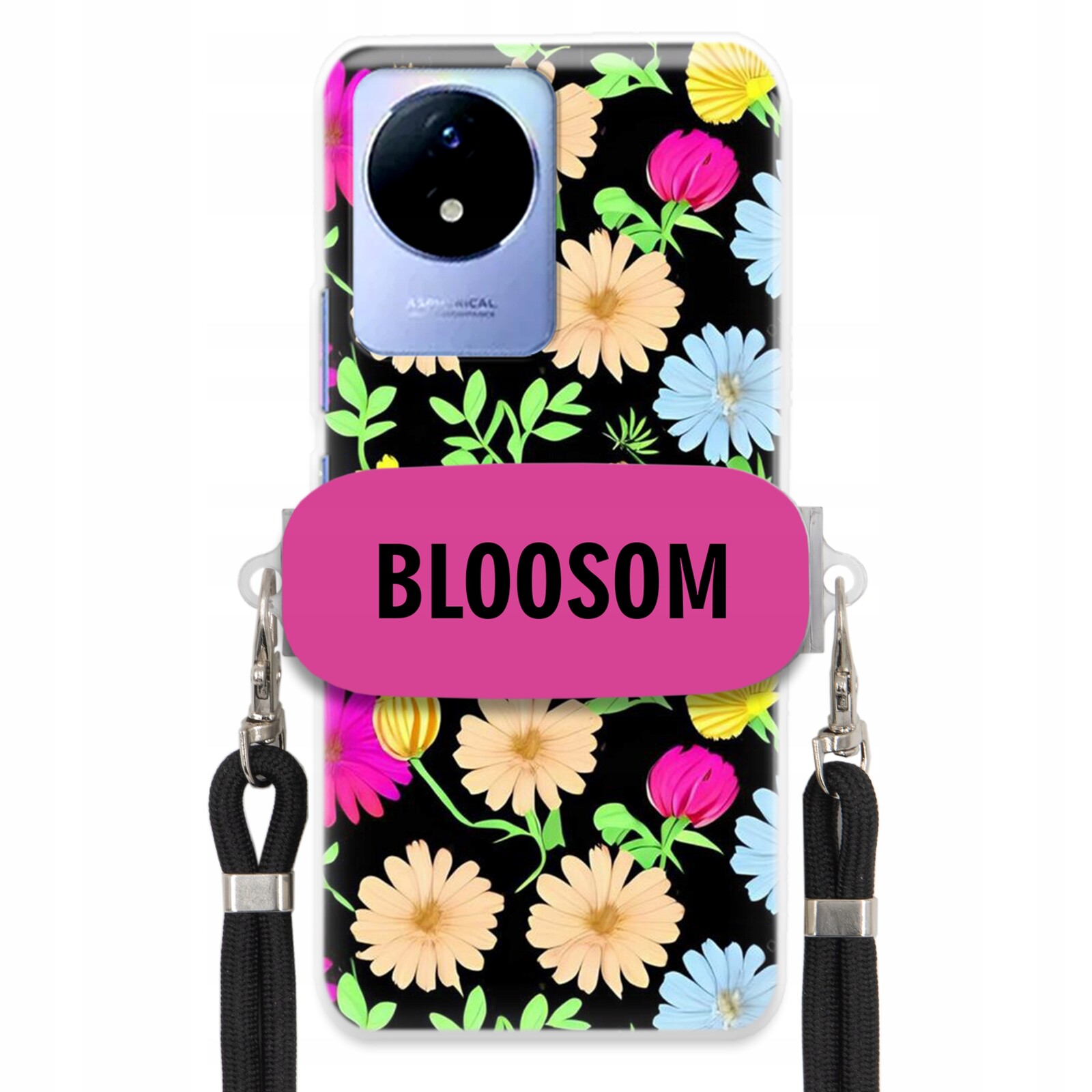 Pouzdro Crossbody Držák Pro Vivo Y11 2023 Kryt Case Květiny Bloosom Flower
