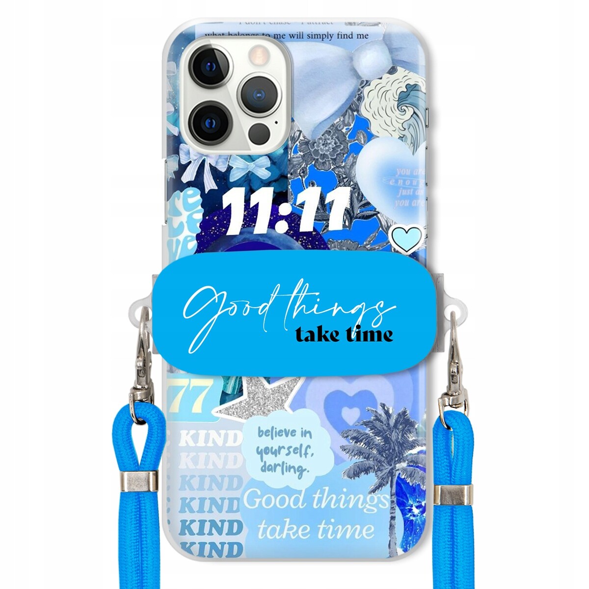 Pouzdro pro iPhone 12 Pro Držák Vodítko Crossbody Good Things Take Time Lata