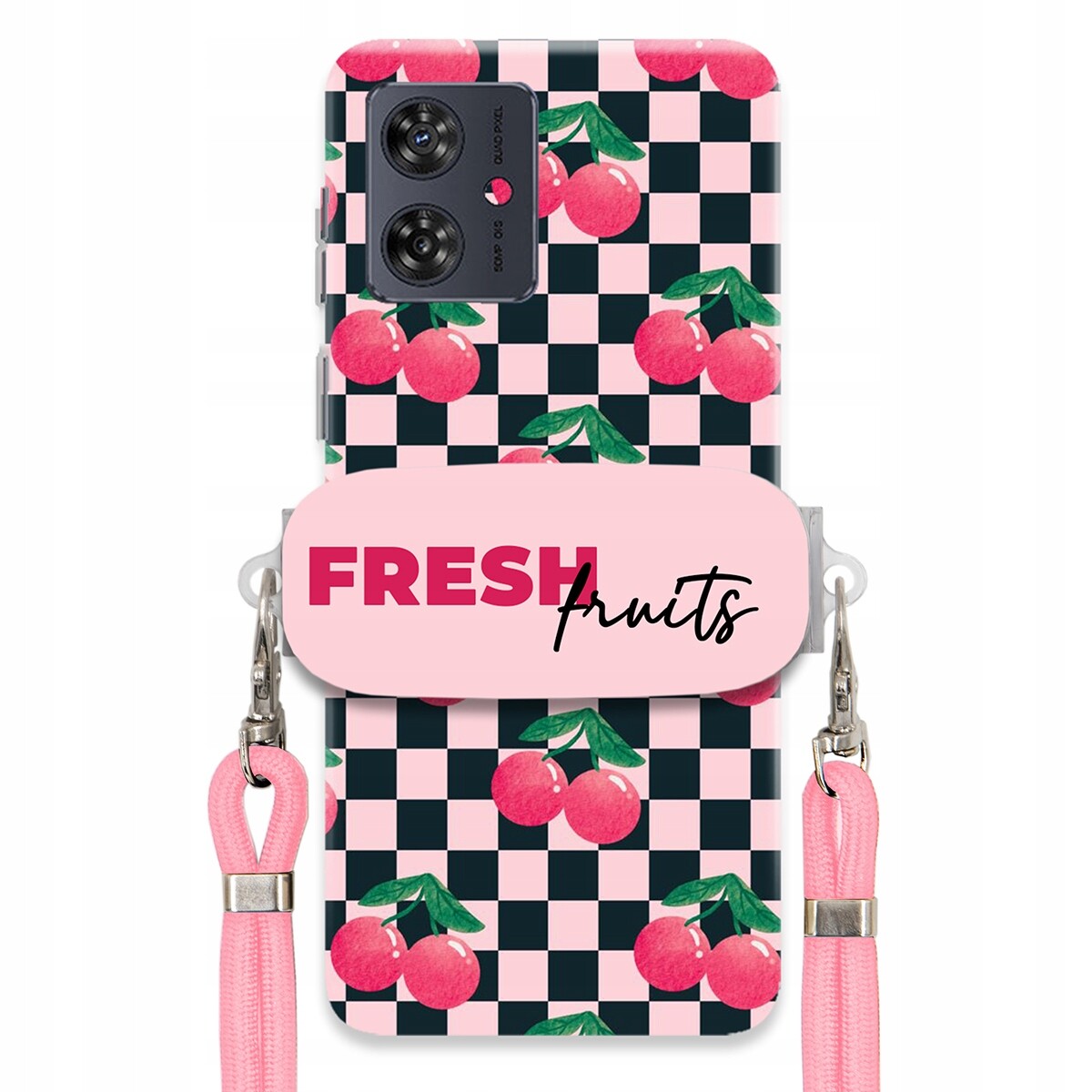 Pouzdro pro Motorola G54 5G Crossbody vodítko držák na šachovnici Fresh Fruits