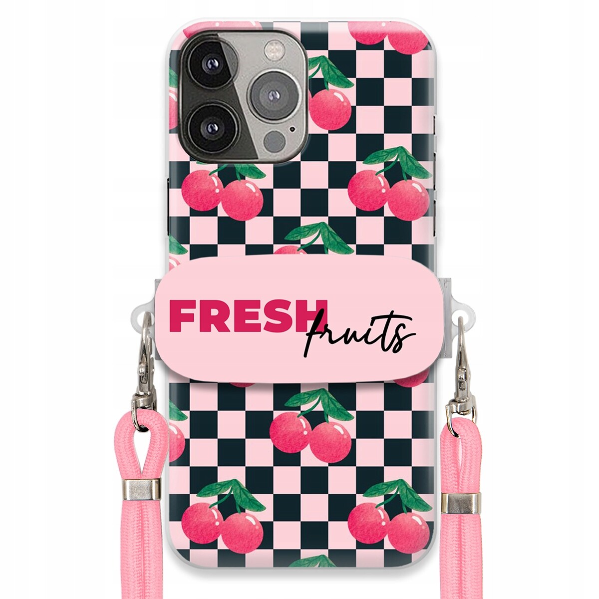 Pouzdro pro iPhone 13 Pro Max Crossbody vodítko držák na šachovnici Fresh Fruits
