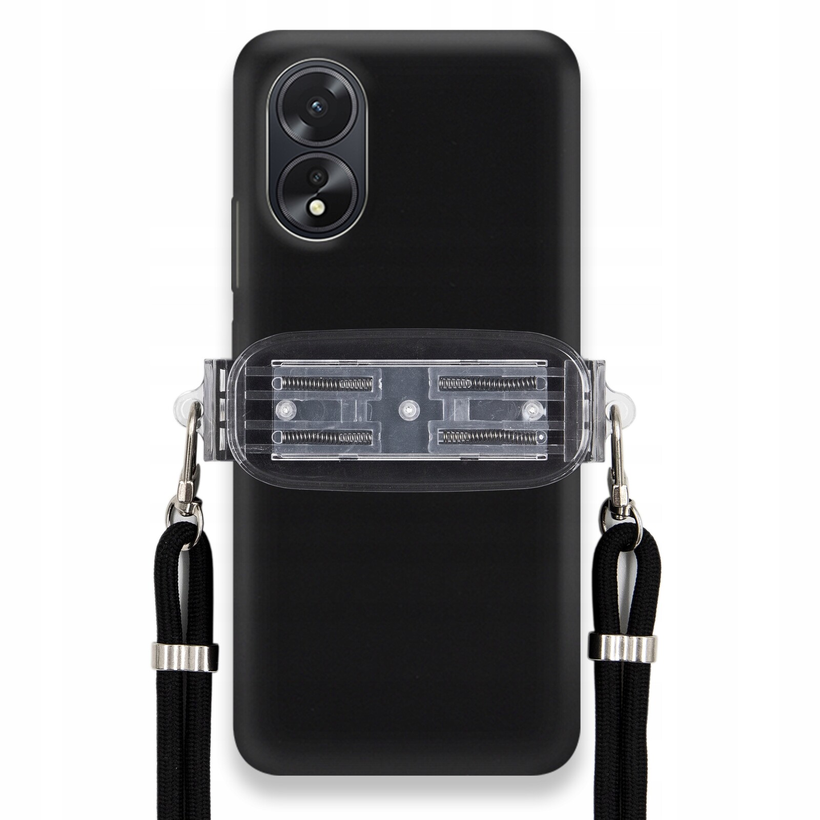 Pouzdro Pro Oppo A38 4G Smooth Case Ochranný Univerzální Držák Černá Šňůrka