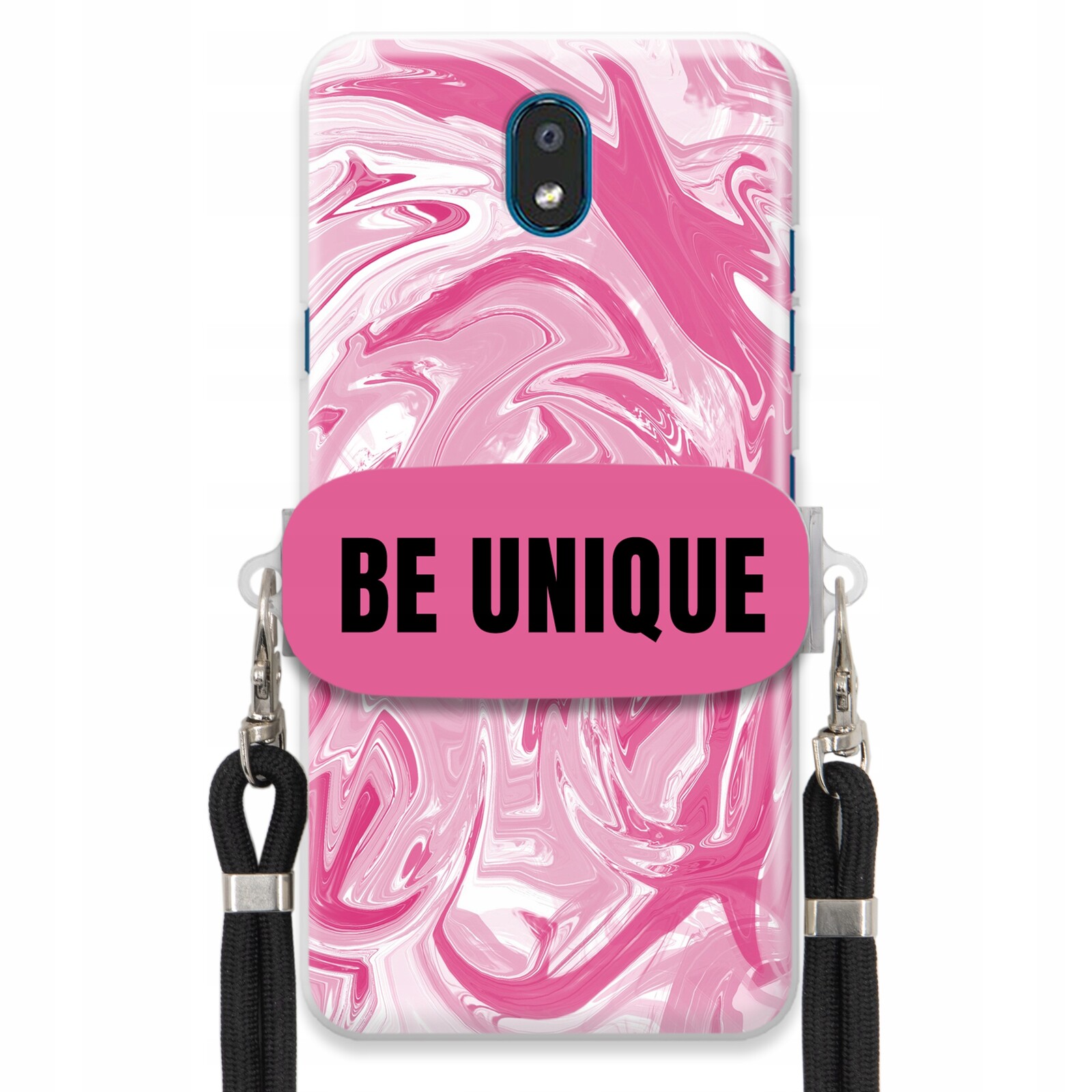 Pouzdro pro Lg K30 2019 úchyt šňůrka Černá Růžová Mramorová Be Unique