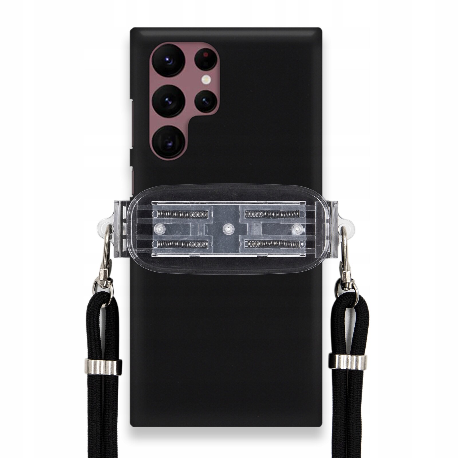 Pouzdro Pro Samsung S22 Ultra Smooth Case Univerzální Držák Černá Šňůrka