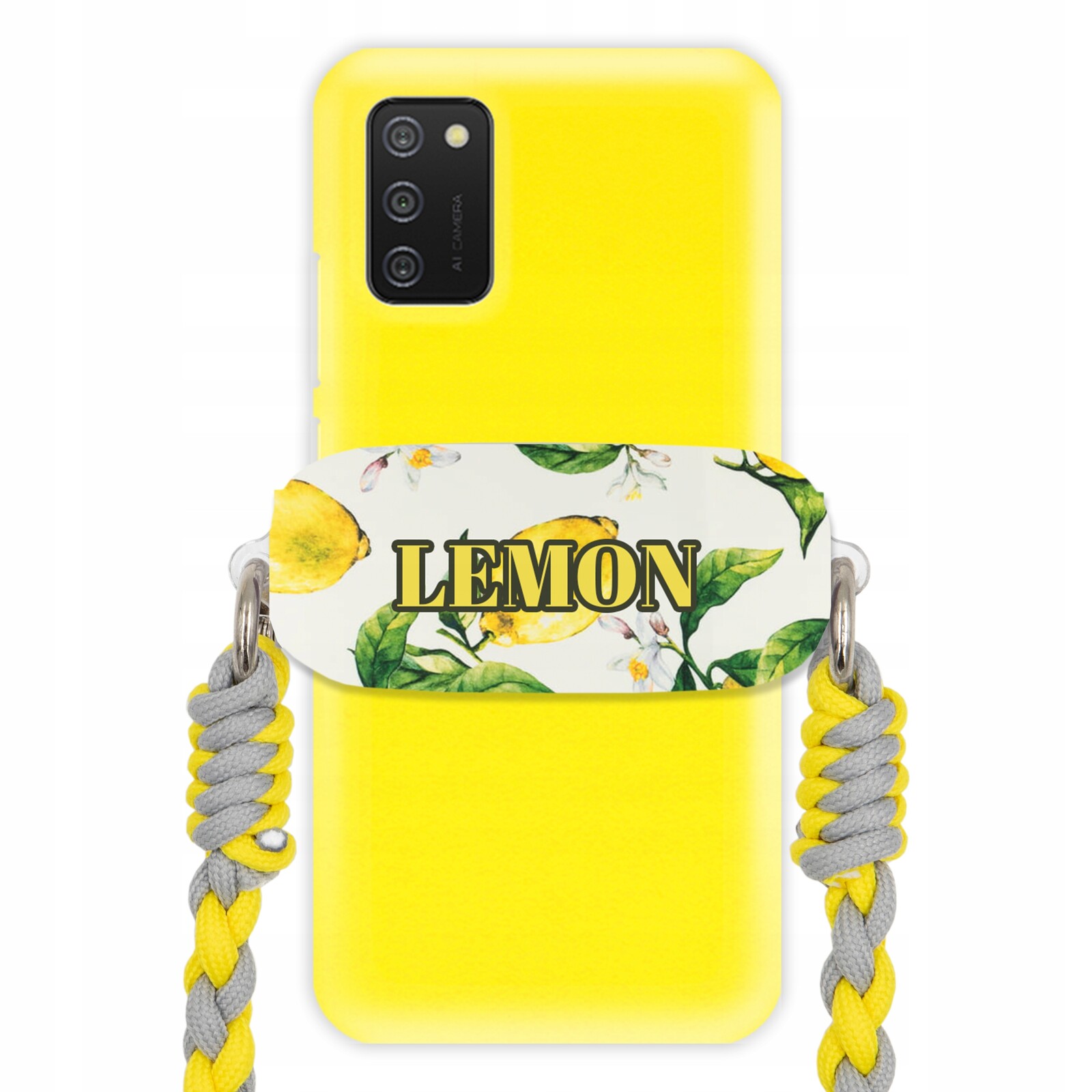 Pouzdro Pro Samsung A02S Matné Držák s vodítkem Žlutý Citáty Motivační vzory