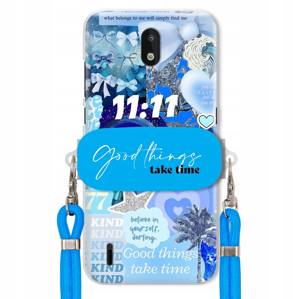 Pouzdro pro Nokia 1.3 Držák Crossbody vodítko Good Things Take Time Lata