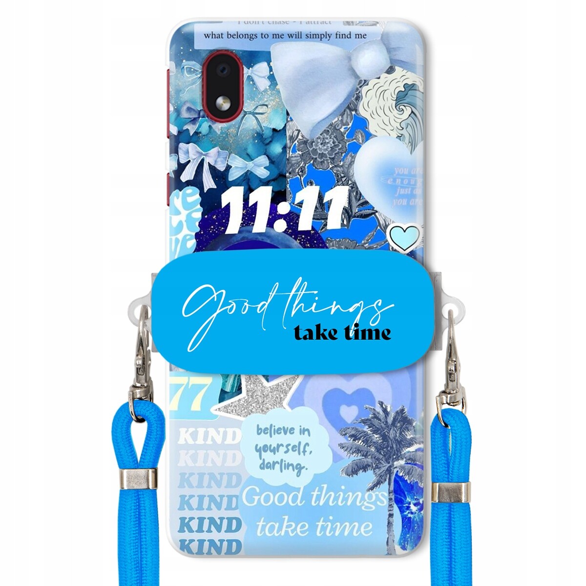 Pouzdro pro Samsung A01 Core Držák Vodítko Crossbody Good Things Take Time