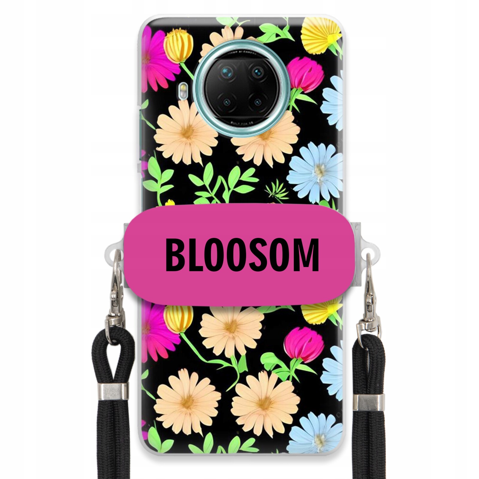 Pouzdro Crossbody Držák Pro Xiaomi Redmi Note 9 5G Case Květiny Bloosom Flower