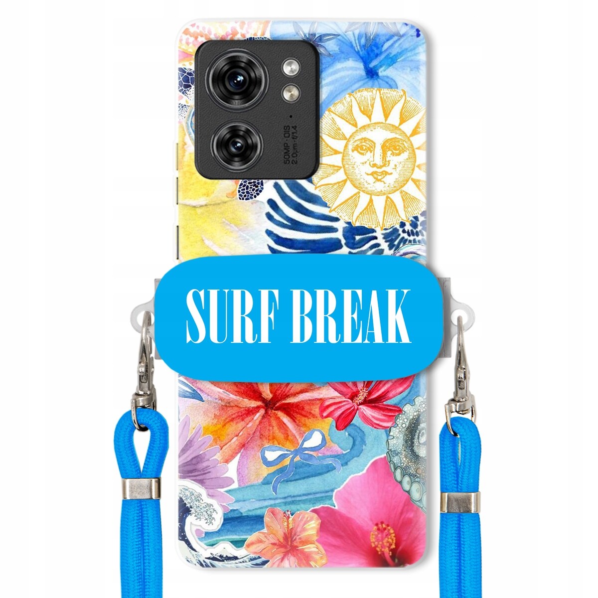 Pouzdro pro Motorola Edge 40 Crossbody vodítko modré držák Surf Break Lata