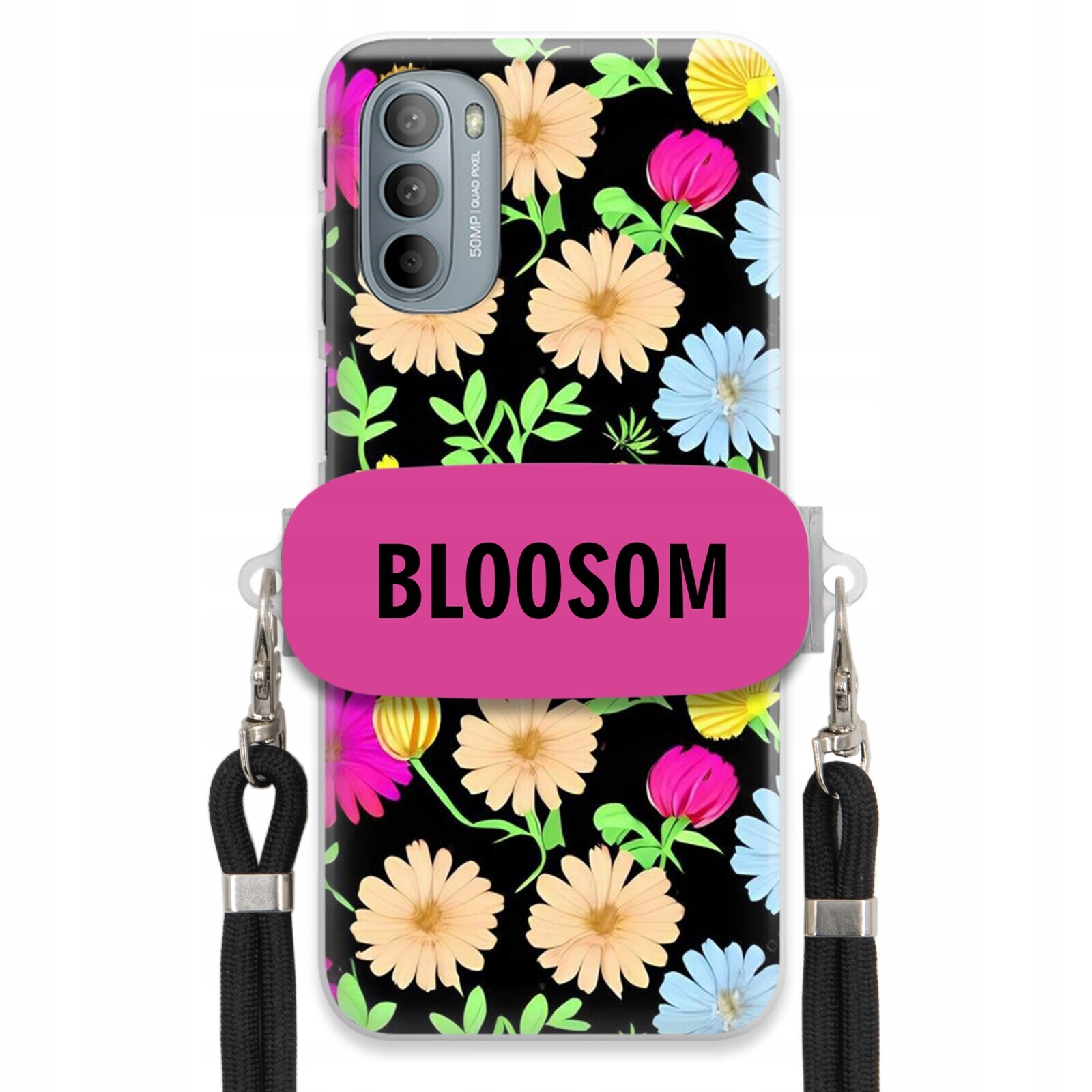 Pouzdro Crossbody Držák Pro Motorola G31 4G Kryt Case Květiny Bloosom Flower