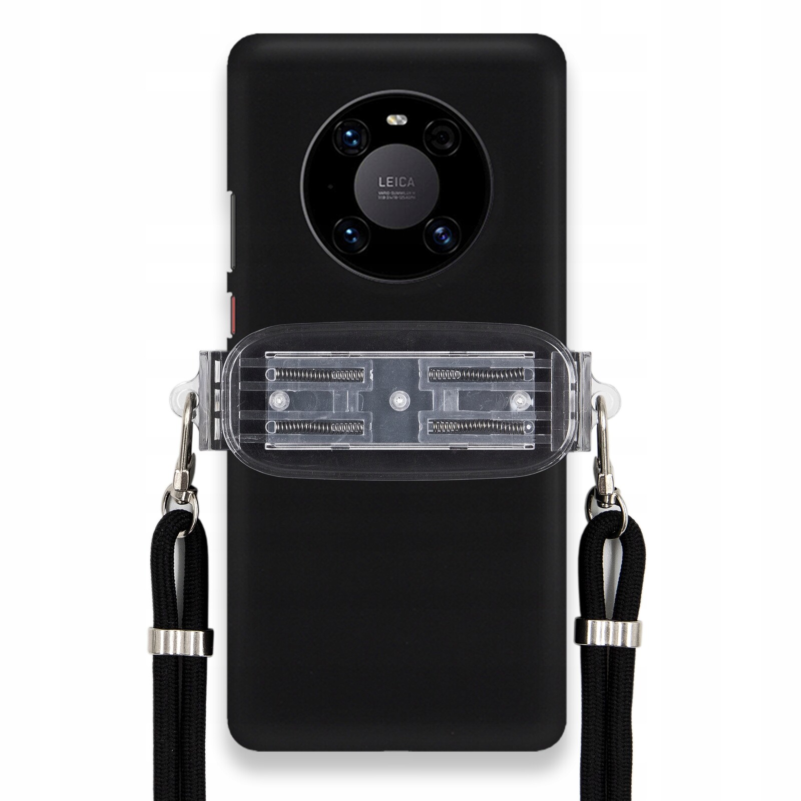 Pouzdro Pro Huawei Mate 40 Pro Smooth Case Univerzální Držák Černá Šňůrka