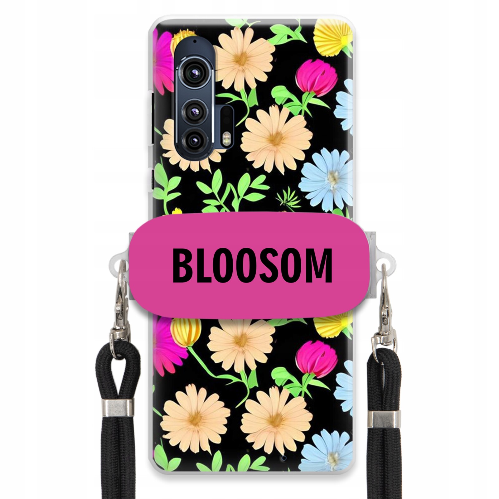 Pouzdro Crossbody Držák Pro Motorola Edge Plus Kryt Květiny Bloosom Flower