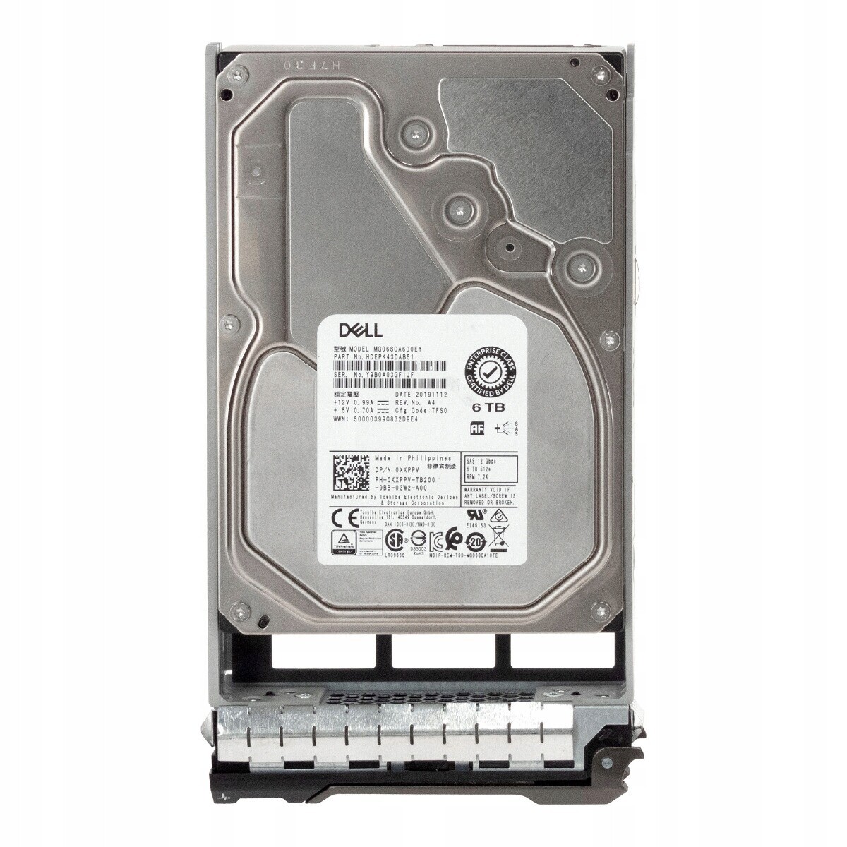 Dell 0XXPPV 6TB 7.2K 256MB SAS-3 3.5'' MG06SCA600EY