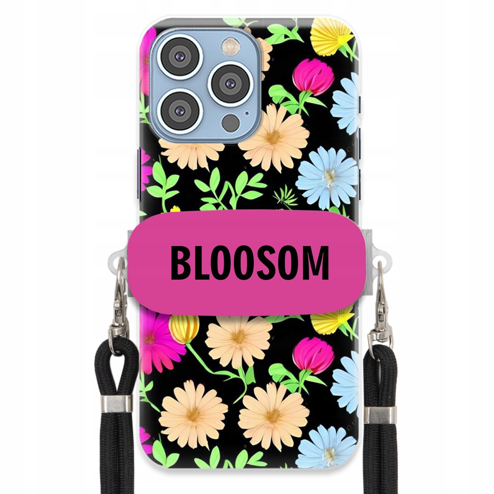 Pouzdro Crossbody Držák Pro Iphone 14 Pro Max Kryt Květiny Bloosom Flower