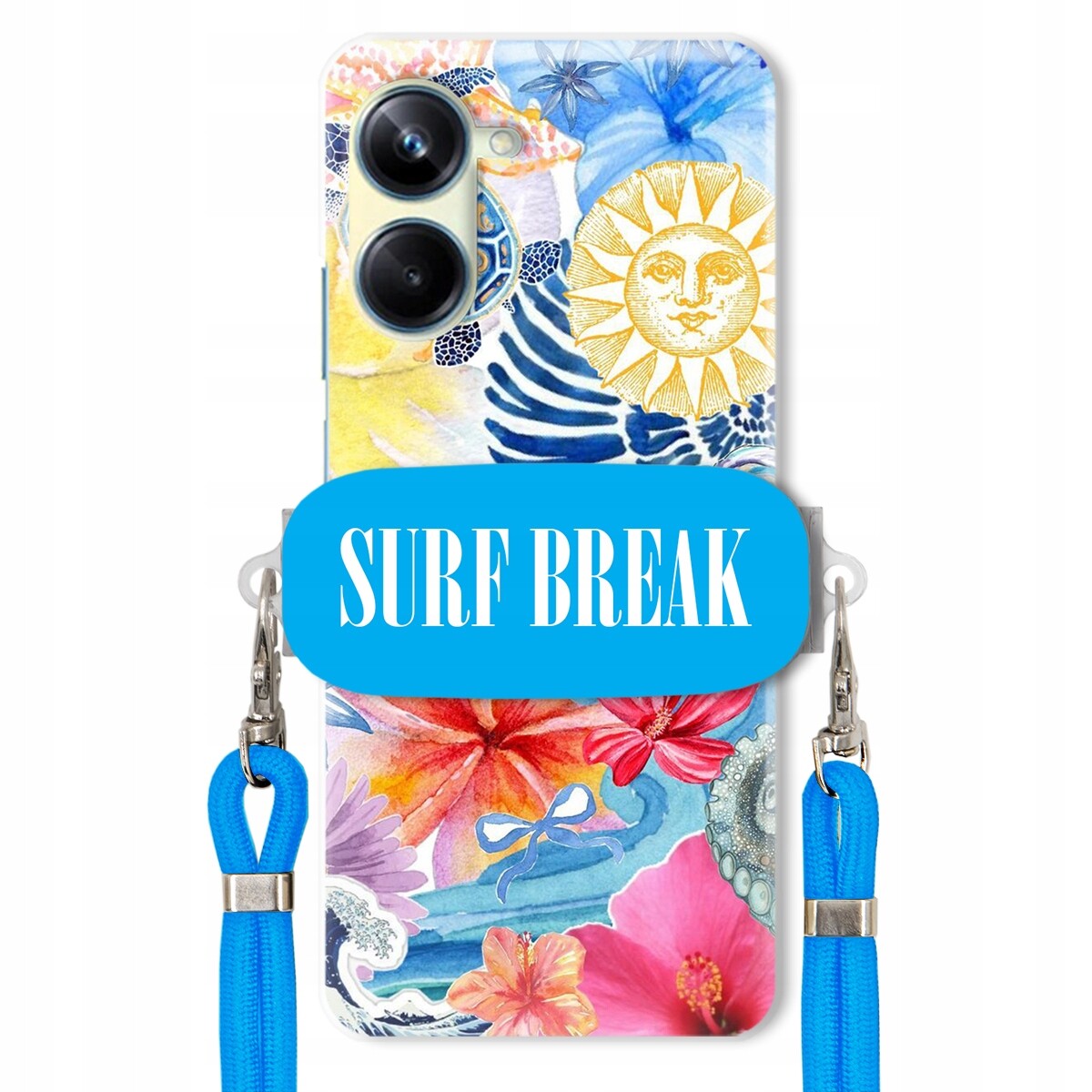 Pouzdro pro Realme 10 Pro 5G Crossbody vodítko modré držák Surf Break Lata