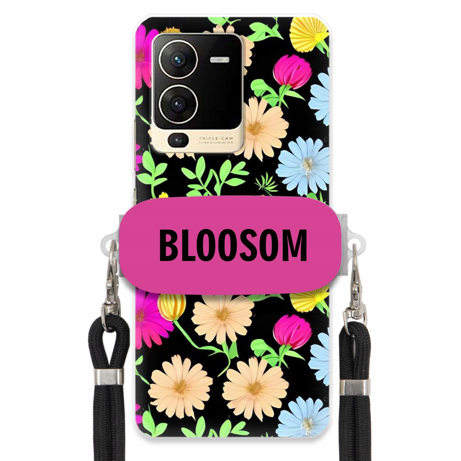 Pouzdro Crossbody Držák Pro Vivo S15 Kryt Case Květiny Bloosom Flower