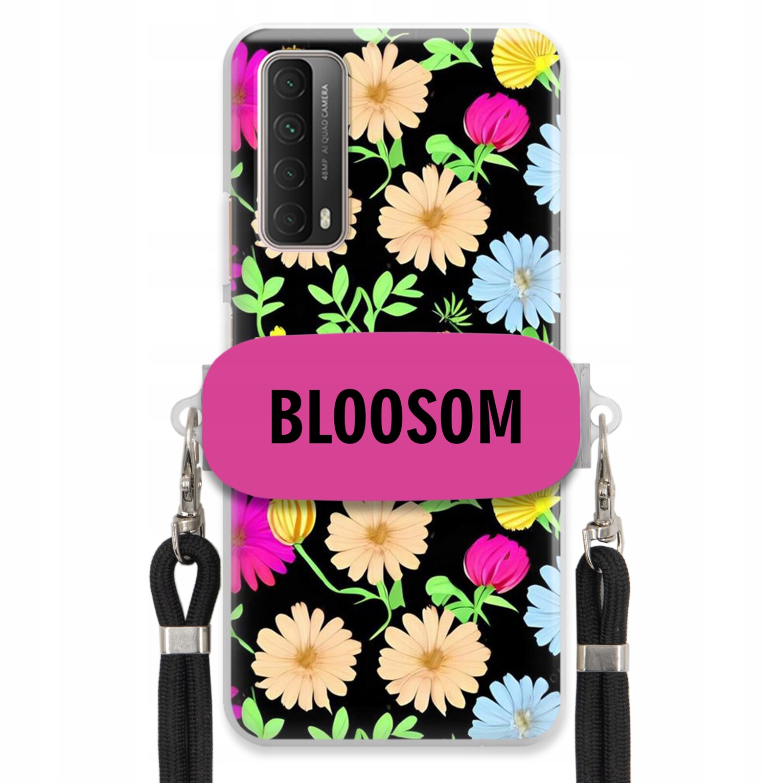 Pouzdro Crossbody Držák Pro Huawei P Smart 2021 Kryt Květiny Bloosom Flower