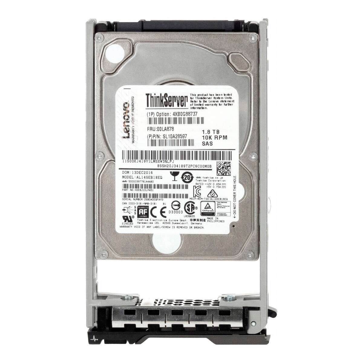 Lenovo 00LA878 SL10A28597 1,8 Tb 10K 128 Mb SAS-3 2,5'' AL14SEB18EQ