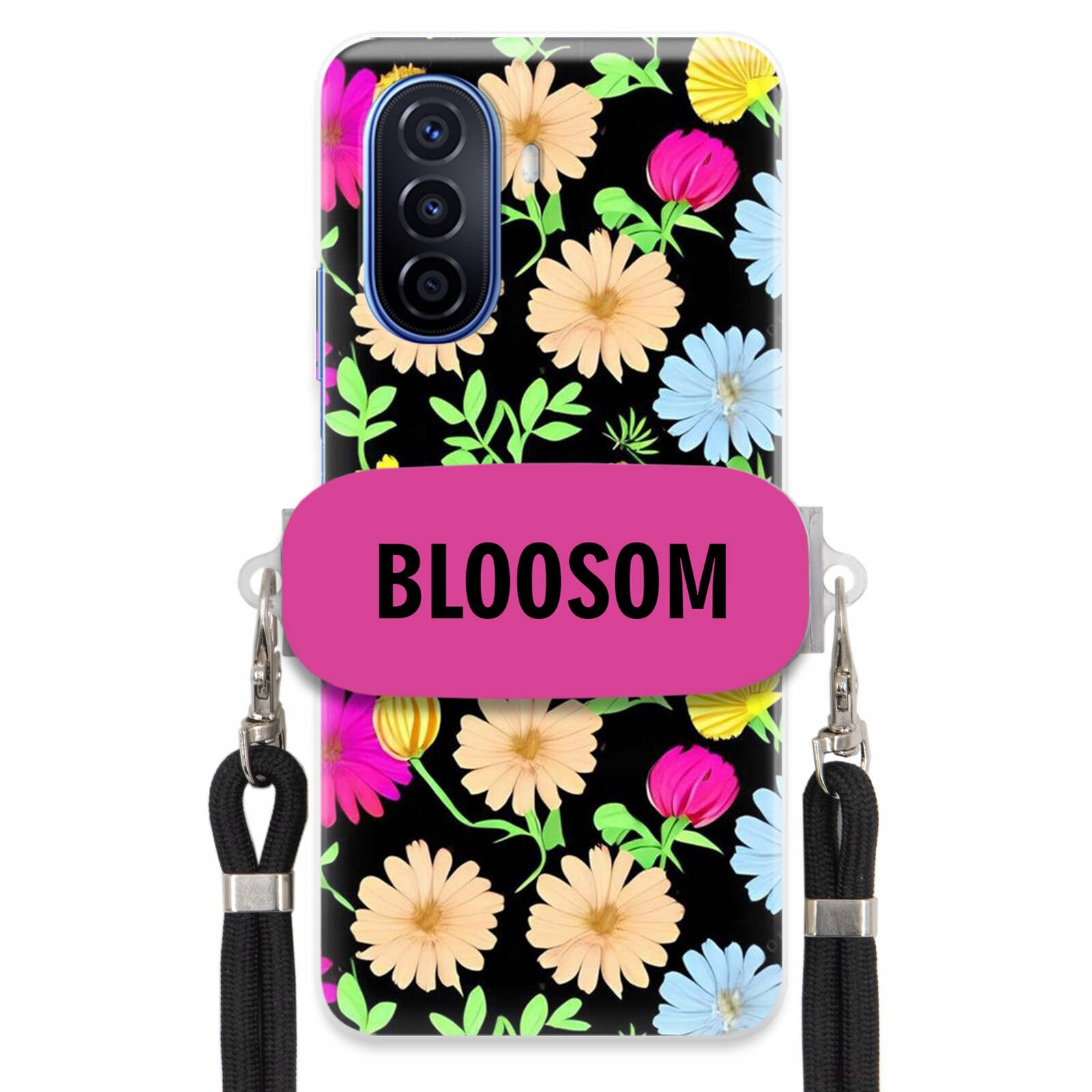 Pouzdro Crossbody Držák Pro Huawei Nova Y70 Kryt Case Květiny Bloosom Flower