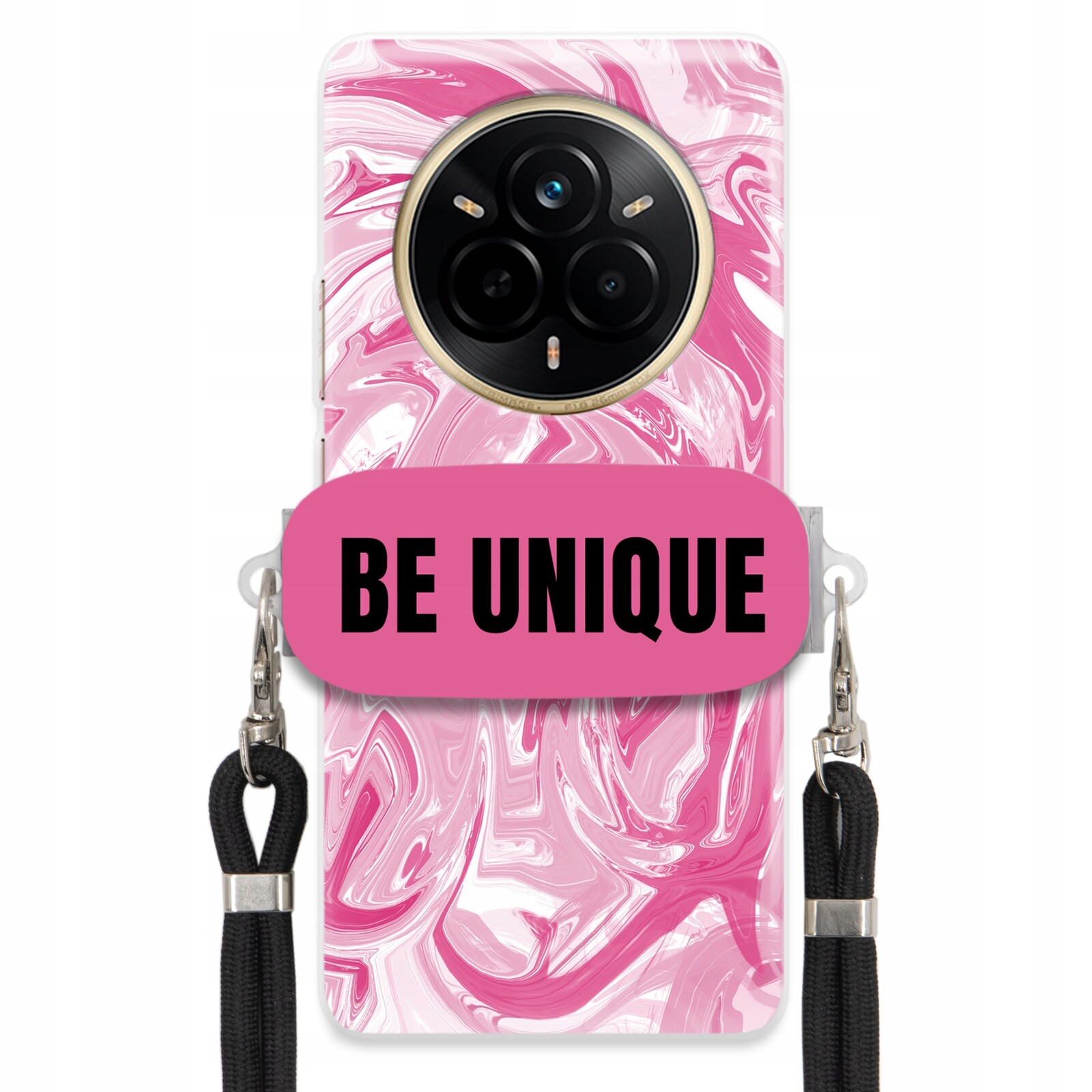 Pouzdro pro Realme 14 Pro 5G Case úchytka Šňůrka Černá Růžová Mramorová Unique