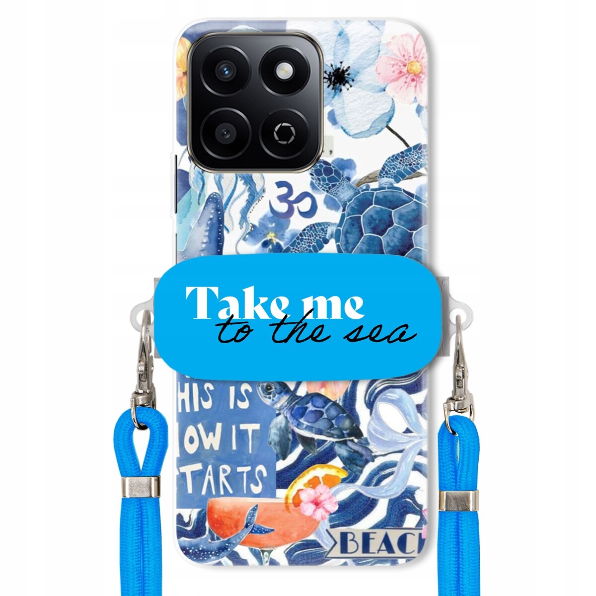 Pouzdro pro Honor 200 Smart Vodítko Crossbody Blue Držák Take Me To The Sea