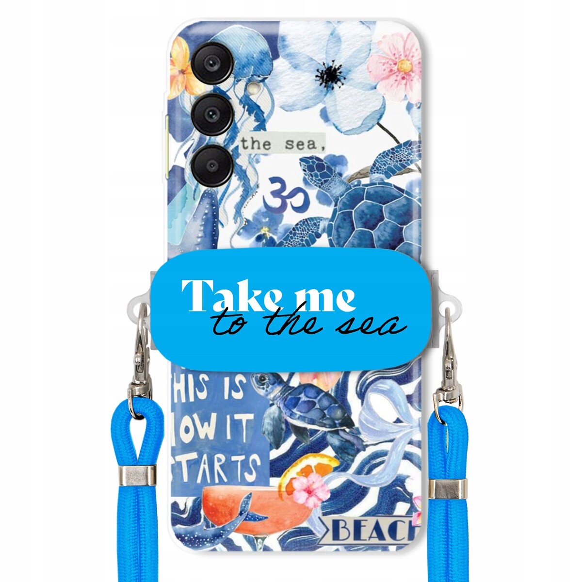 Pouzdro pro Samsung A26 5G Premium Vodítko modré Držák Take Me To The Sea