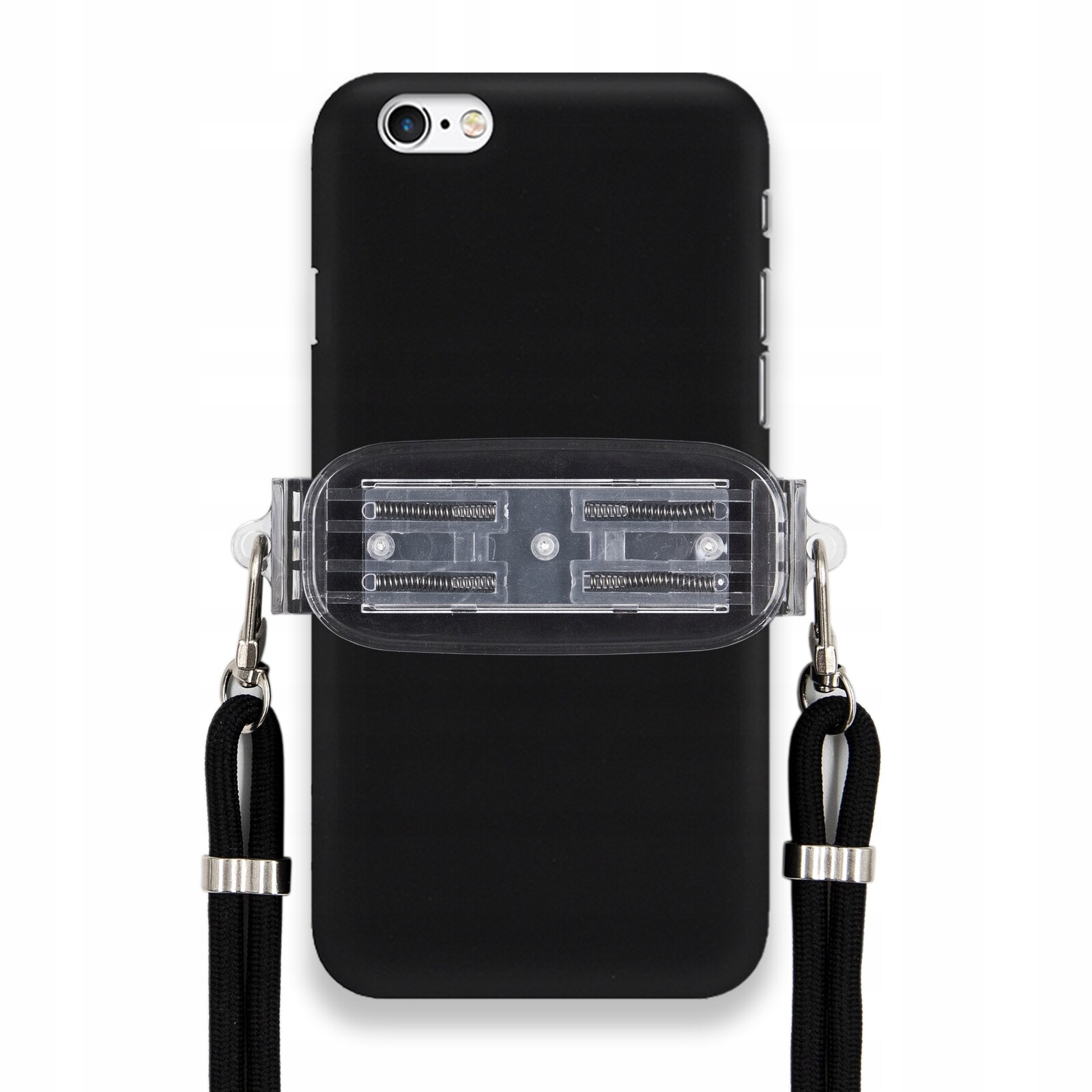 Pouzdro Pro Iphone 6 Plus Smooth Case Ochranný Držák Univerzální Černá Šňůrka