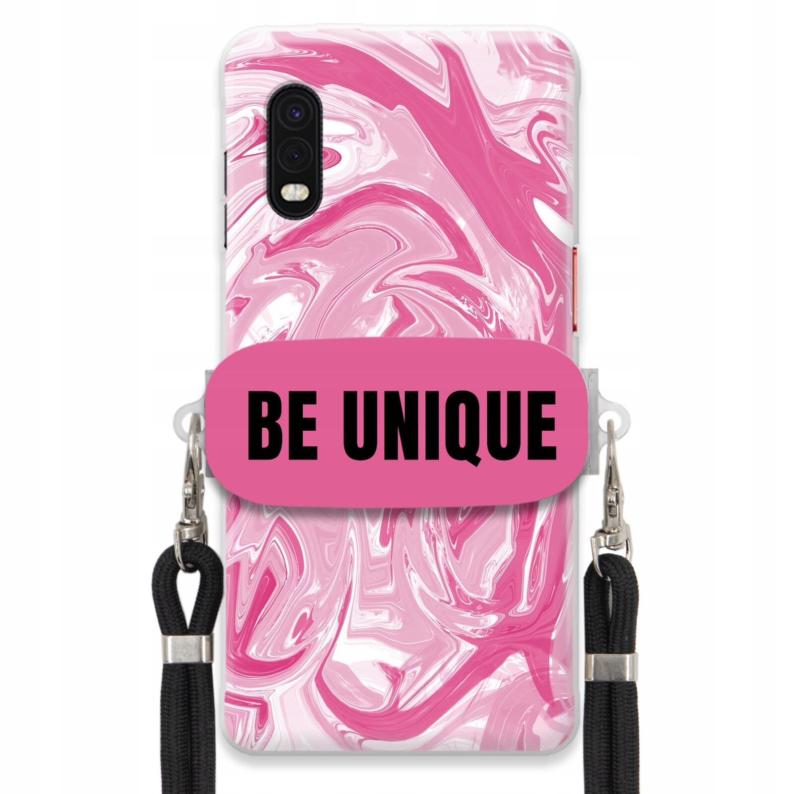 Pouzdro pro Samsung Xcover Pro Case úchytka Šňůrka Černá Růžová Mramorová Unique