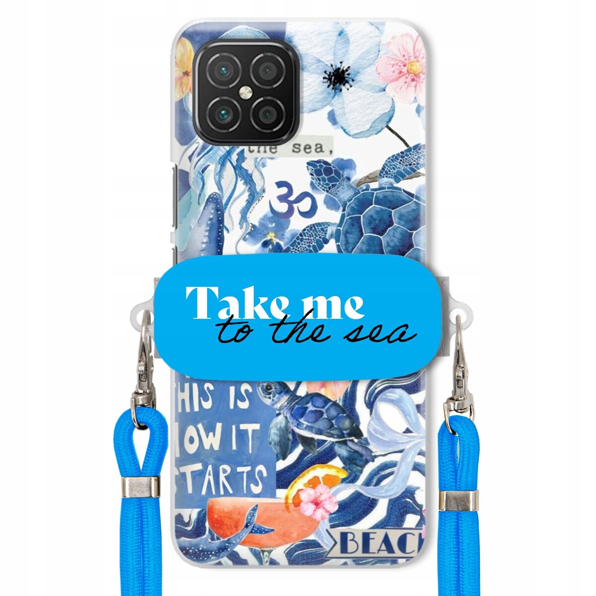 Pouzdro pro Huawei Nova 8 Se Vodítko Crossbody Blue Držák Take Me To The Sea